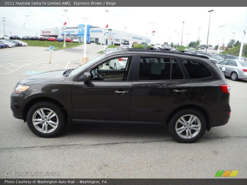 Espresso Brown / Beige 2011 Hyundai Santa Fe Limited AWD