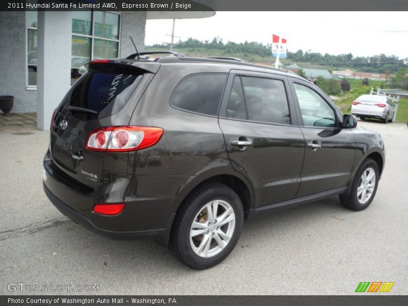Espresso Brown / Beige 2011 Hyundai Santa Fe Limited AWD