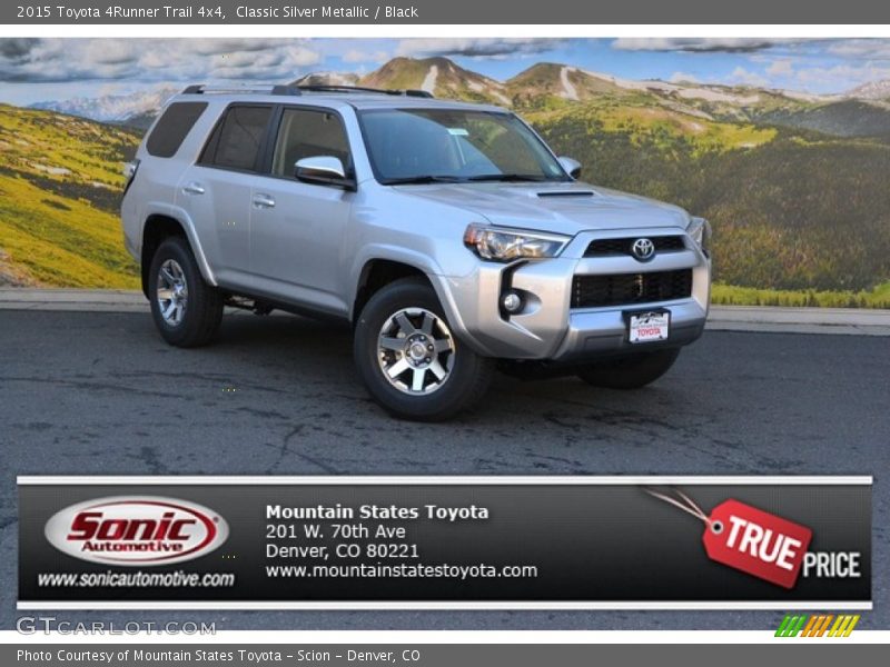 Classic Silver Metallic / Black 2015 Toyota 4Runner Trail 4x4