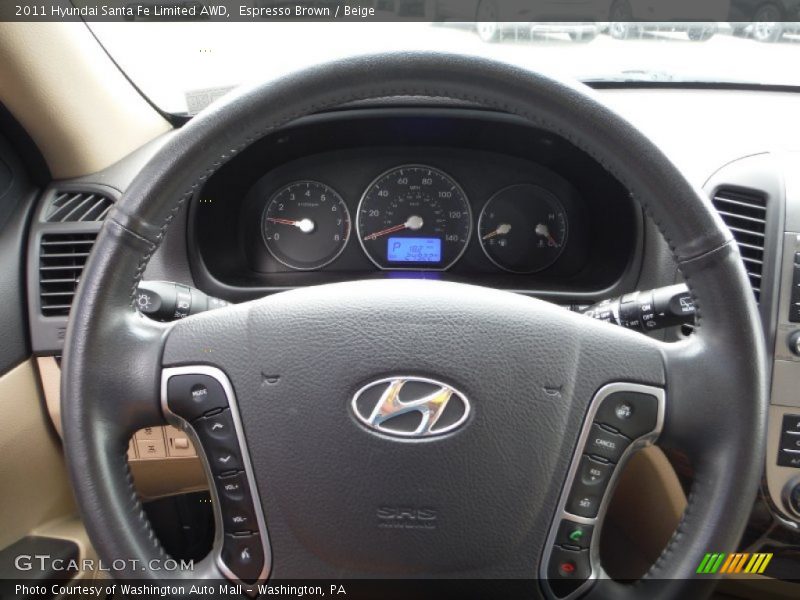 Espresso Brown / Beige 2011 Hyundai Santa Fe Limited AWD