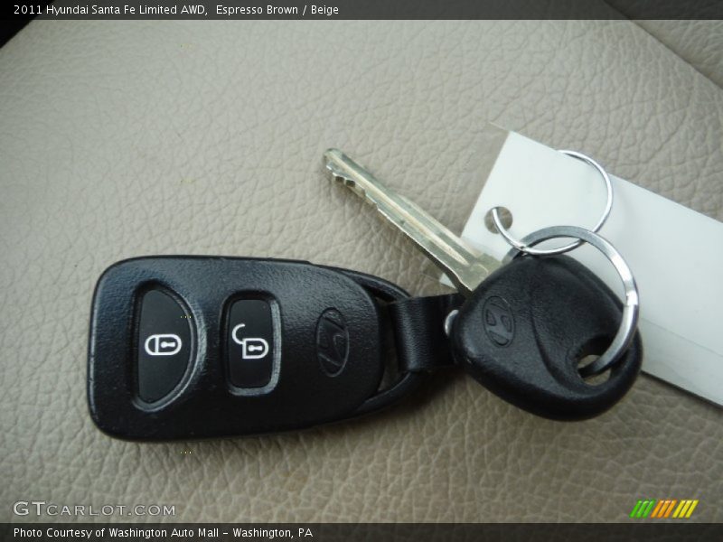 Espresso Brown / Beige 2011 Hyundai Santa Fe Limited AWD