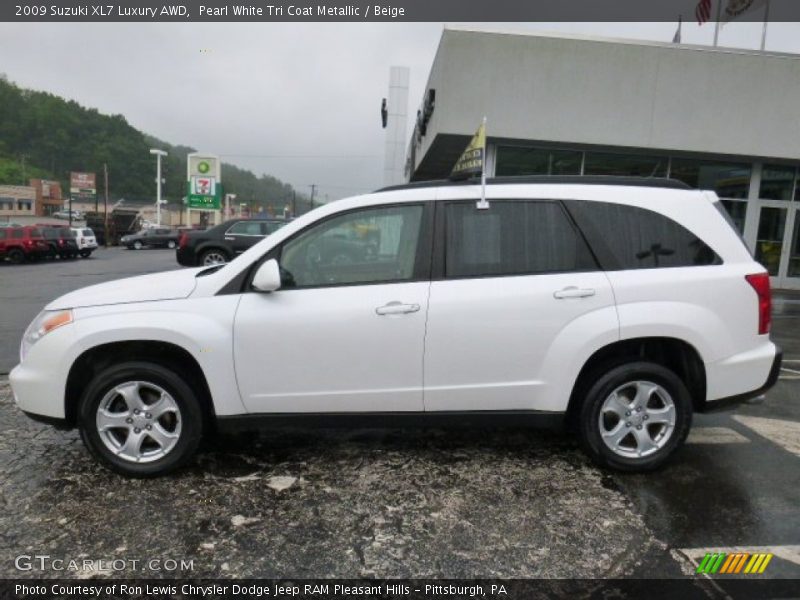 Pearl White Tri Coat Metallic / Beige 2009 Suzuki XL7 Luxury AWD