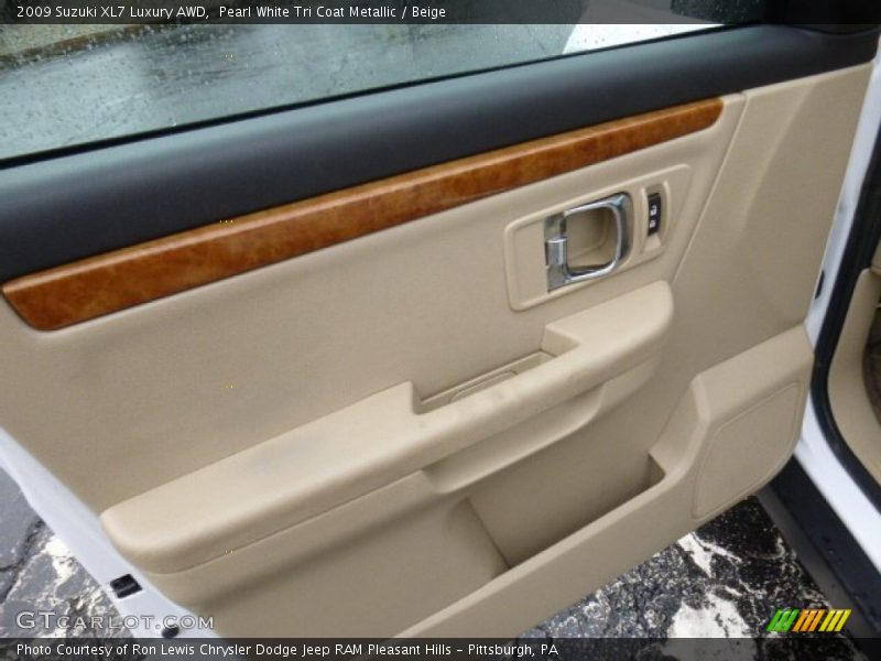 Pearl White Tri Coat Metallic / Beige 2009 Suzuki XL7 Luxury AWD