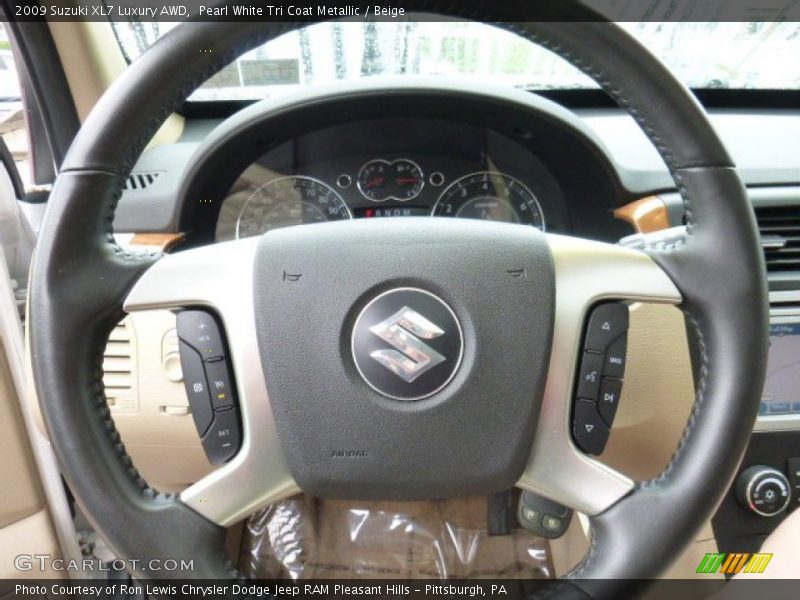 Pearl White Tri Coat Metallic / Beige 2009 Suzuki XL7 Luxury AWD