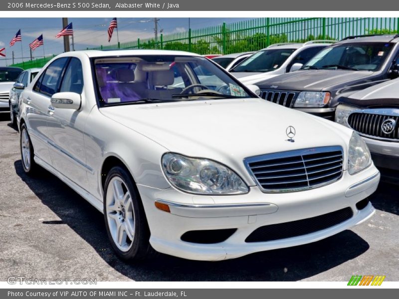 Alabaster White / Java 2006 Mercedes-Benz S 500 Sedan