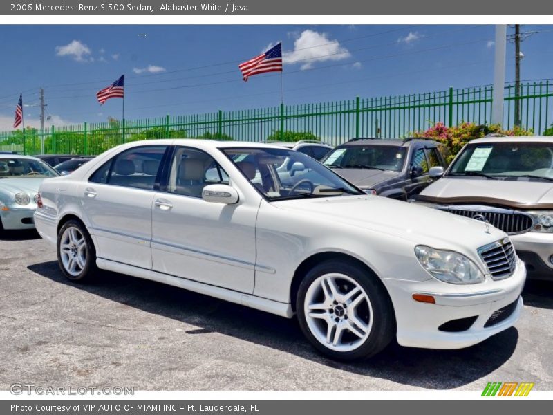 Alabaster White / Java 2006 Mercedes-Benz S 500 Sedan
