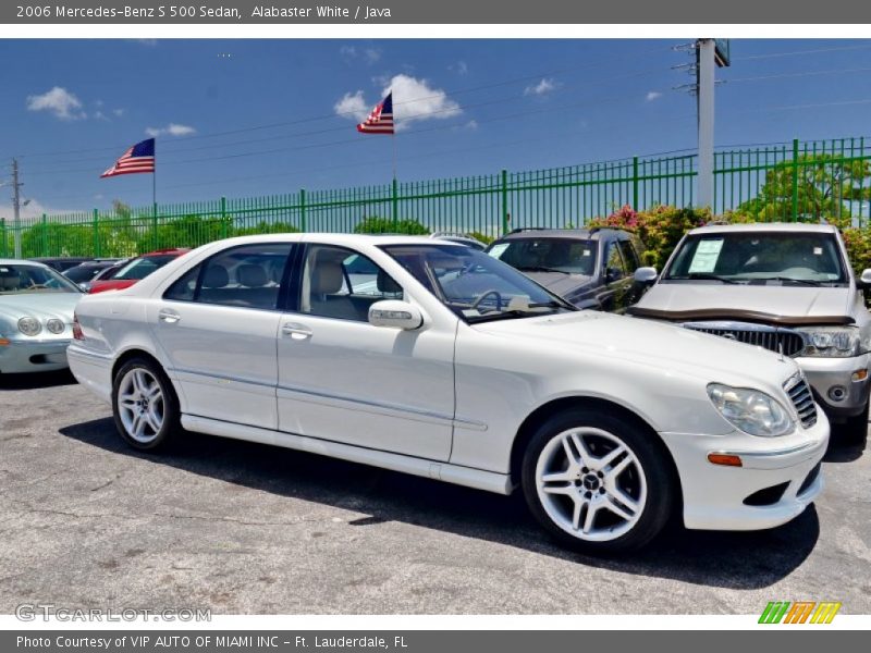 Alabaster White / Java 2006 Mercedes-Benz S 500 Sedan