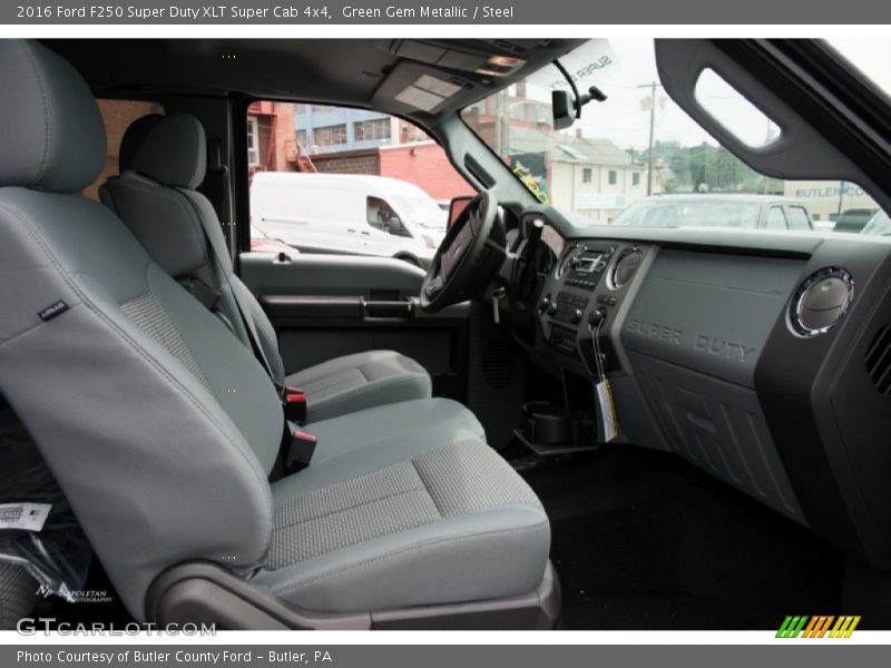 Green Gem Metallic / Steel 2016 Ford F250 Super Duty XLT Super Cab 4x4