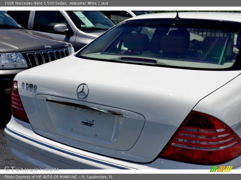 Alabaster White / Java 2006 Mercedes-Benz S 500 Sedan