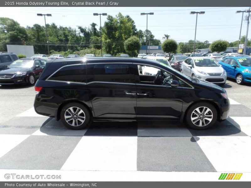 Crystal Black Pearl / Gray 2015 Honda Odyssey Touring Elite
