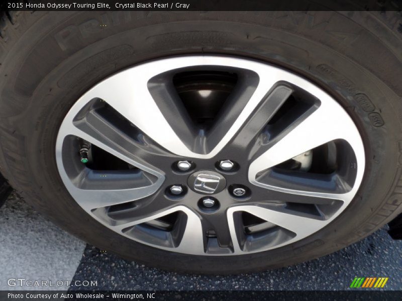 Crystal Black Pearl / Gray 2015 Honda Odyssey Touring Elite