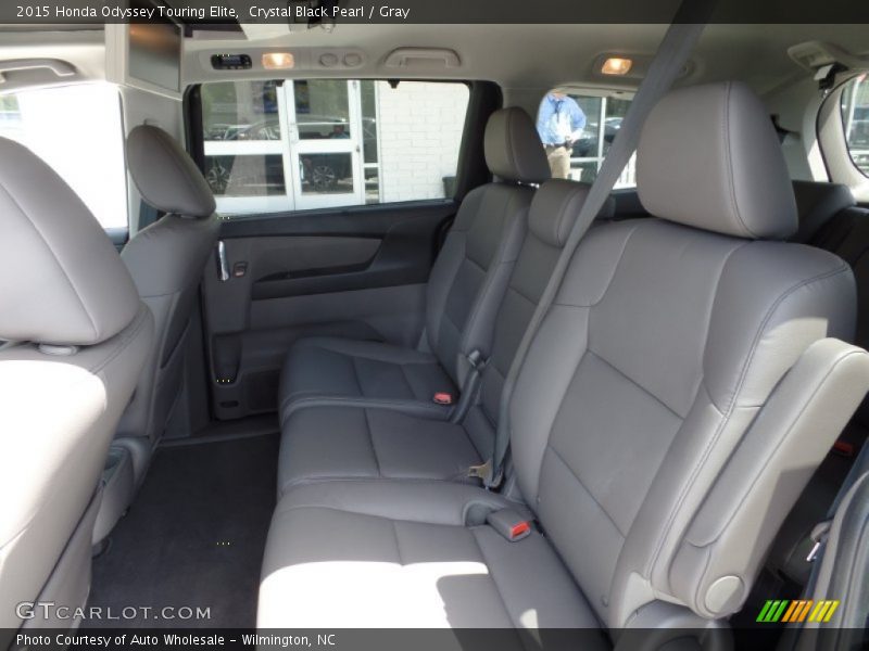 Crystal Black Pearl / Gray 2015 Honda Odyssey Touring Elite