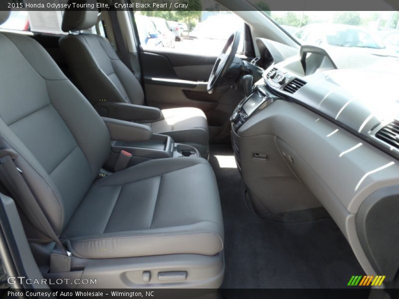 Crystal Black Pearl / Gray 2015 Honda Odyssey Touring Elite