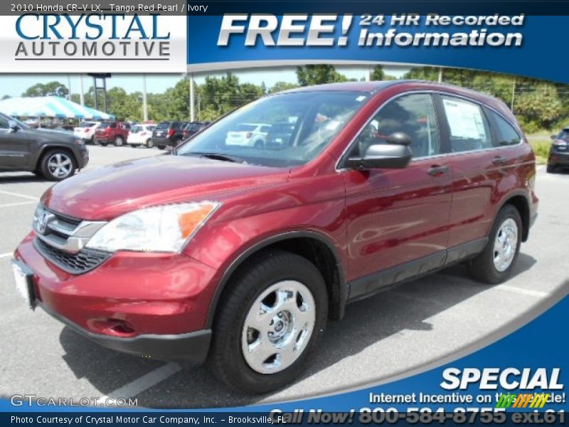 Tango Red Pearl / Ivory 2010 Honda CR-V LX