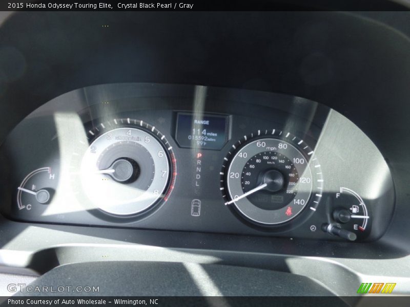 Crystal Black Pearl / Gray 2015 Honda Odyssey Touring Elite