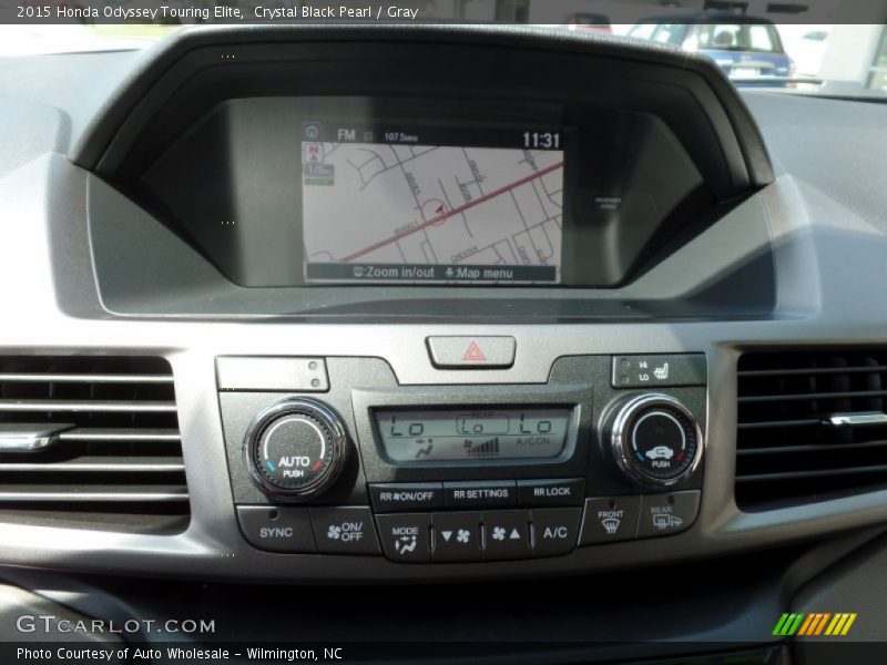 Crystal Black Pearl / Gray 2015 Honda Odyssey Touring Elite