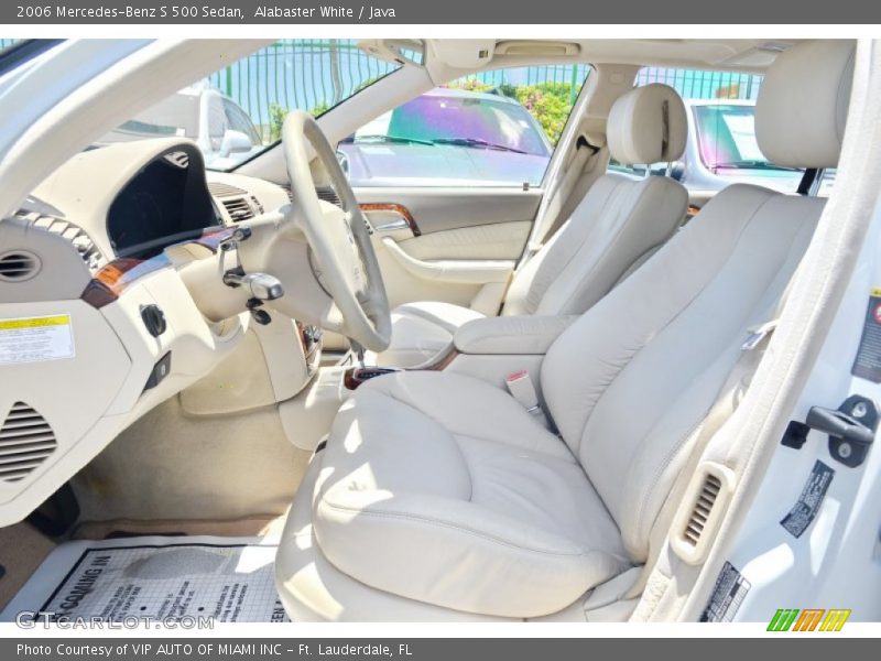 Alabaster White / Java 2006 Mercedes-Benz S 500 Sedan