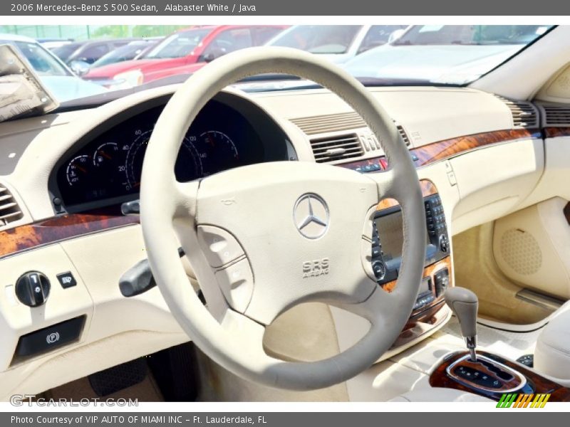 Alabaster White / Java 2006 Mercedes-Benz S 500 Sedan