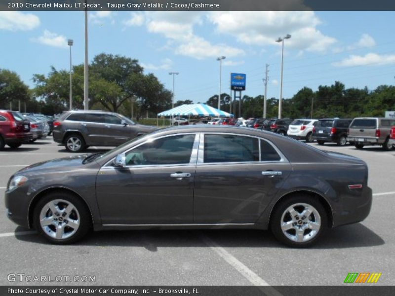 Taupe Gray Metallic / Cocoa/Cashmere 2010 Chevrolet Malibu LT Sedan