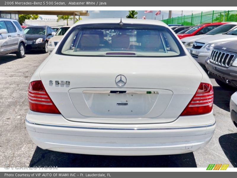 Alabaster White / Java 2006 Mercedes-Benz S 500 Sedan