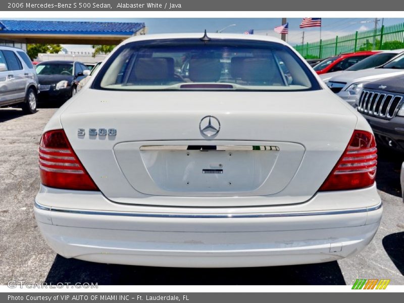 Alabaster White / Java 2006 Mercedes-Benz S 500 Sedan