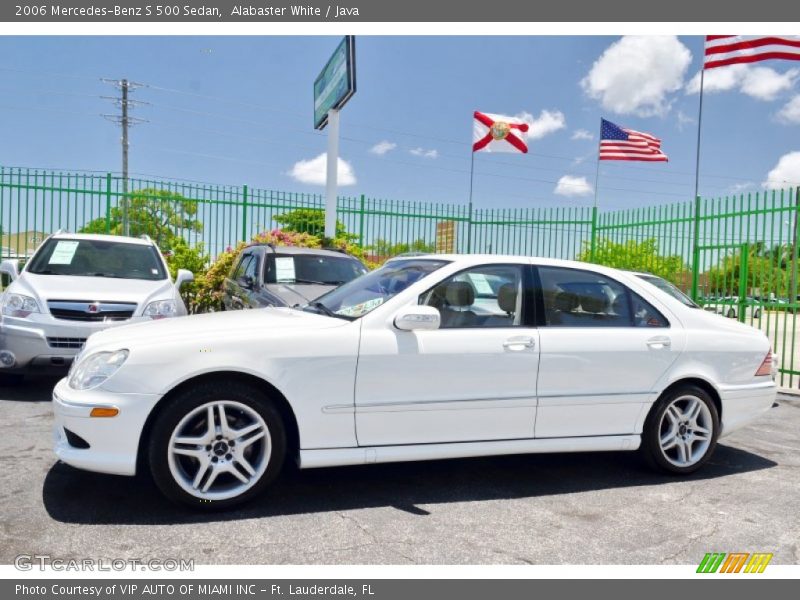 Alabaster White / Java 2006 Mercedes-Benz S 500 Sedan