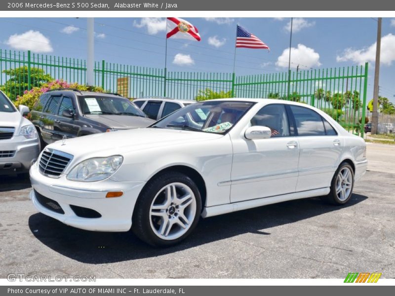 Alabaster White / Java 2006 Mercedes-Benz S 500 Sedan