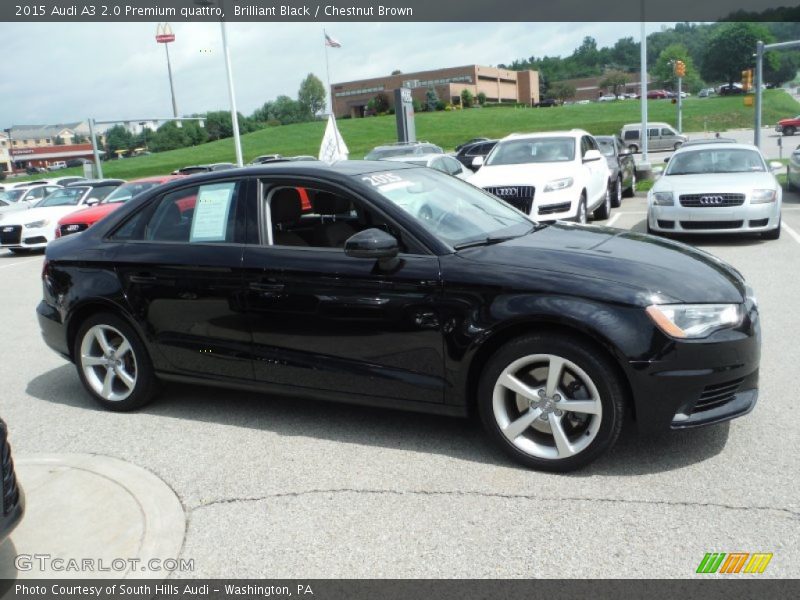 Brilliant Black / Chestnut Brown 2015 Audi A3 2.0 Premium quattro