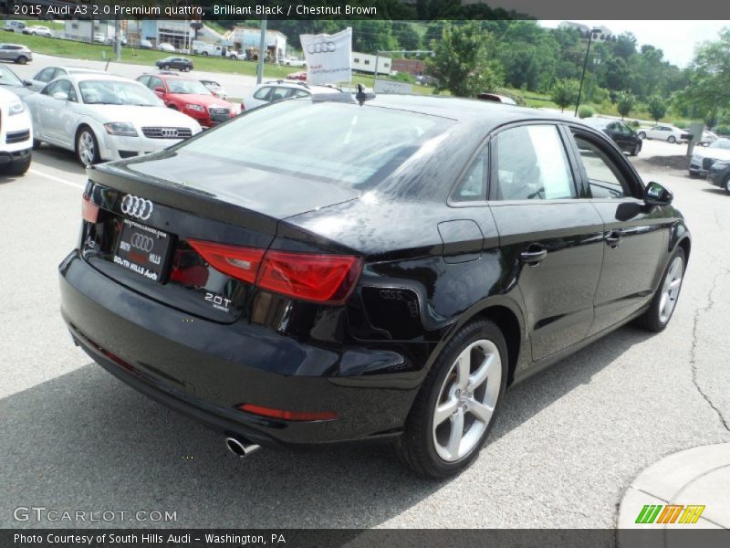 Brilliant Black / Chestnut Brown 2015 Audi A3 2.0 Premium quattro