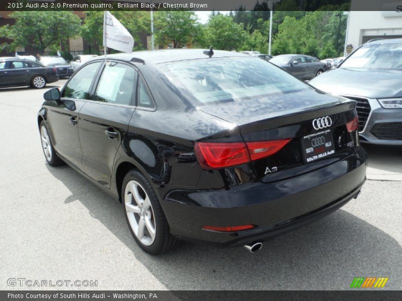 Brilliant Black / Chestnut Brown 2015 Audi A3 2.0 Premium quattro