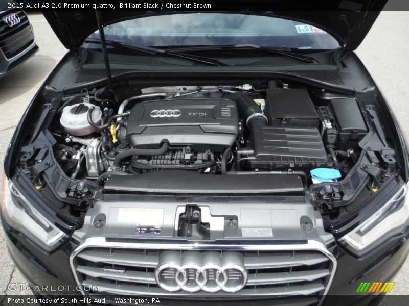 Brilliant Black / Chestnut Brown 2015 Audi A3 2.0 Premium quattro