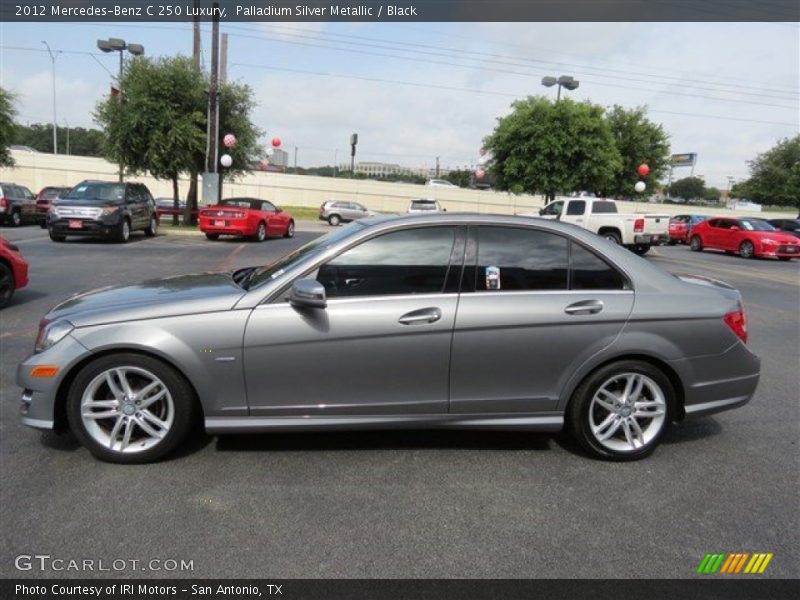 Palladium Silver Metallic / Black 2012 Mercedes-Benz C 250 Luxury