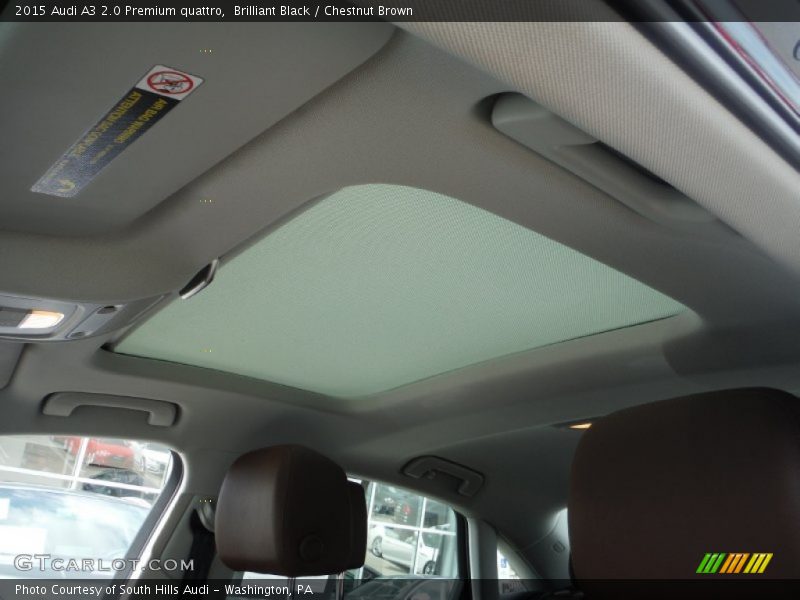 Brilliant Black / Chestnut Brown 2015 Audi A3 2.0 Premium quattro