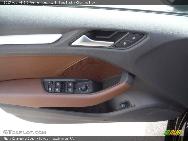Brilliant Black / Chestnut Brown 2015 Audi A3 2.0 Premium quattro