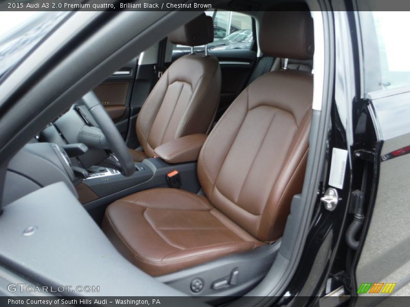 Brilliant Black / Chestnut Brown 2015 Audi A3 2.0 Premium quattro