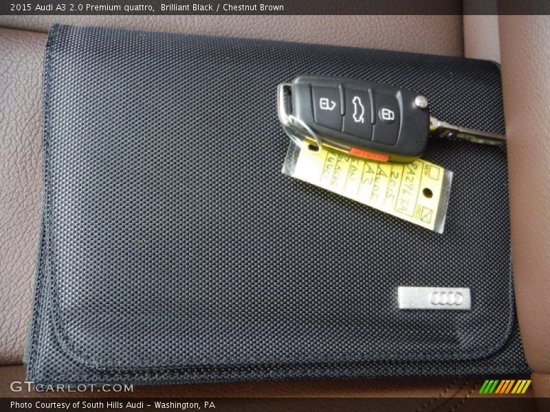 Brilliant Black / Chestnut Brown 2015 Audi A3 2.0 Premium quattro