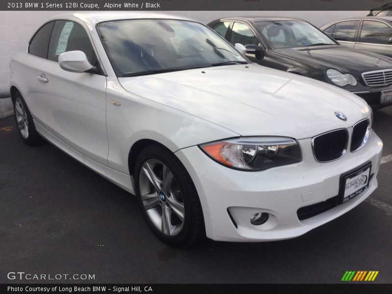 Alpine White / Black 2013 BMW 1 Series 128i Coupe