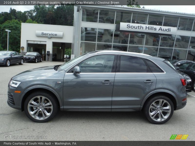Monsoon Gray Metallic / Chestnut Brown 2016 Audi Q3 2.0 TSFI Prestige quattro