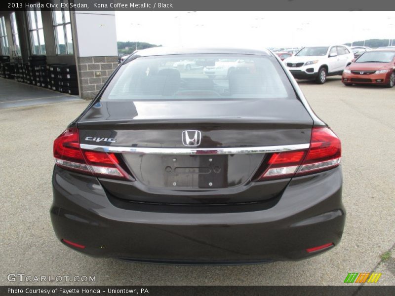 Kona Coffee Metallic / Black 2013 Honda Civic EX Sedan