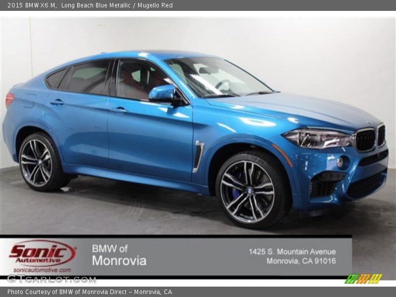 Long Beach Blue Metallic / Mugello Red 2015 BMW X6 M