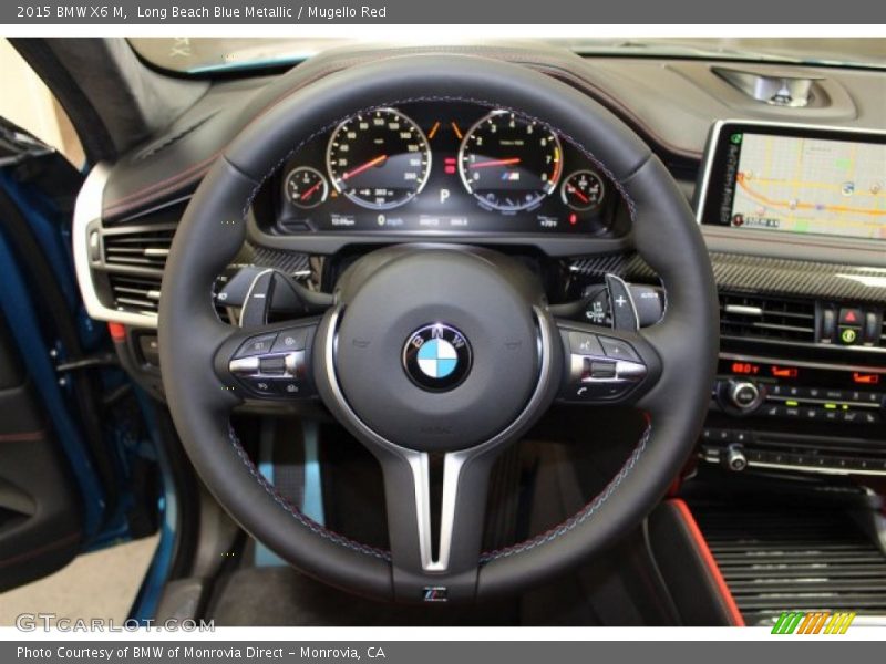 Long Beach Blue Metallic / Mugello Red 2015 BMW X6 M