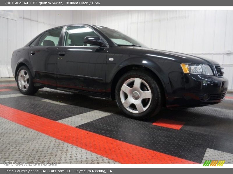 Brilliant Black / Grey 2004 Audi A4 1.8T quattro Sedan