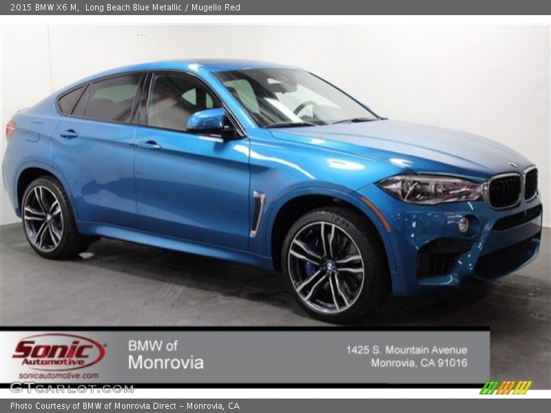 Long Beach Blue Metallic / Mugello Red 2015 BMW X6 M