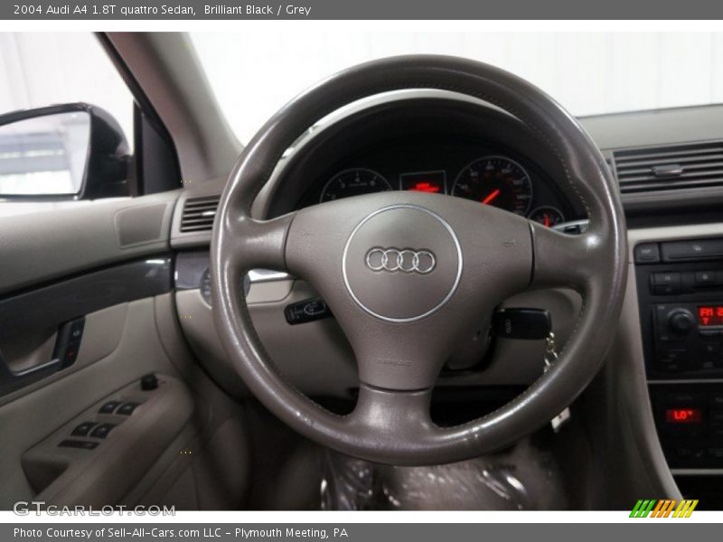Brilliant Black / Grey 2004 Audi A4 1.8T quattro Sedan
