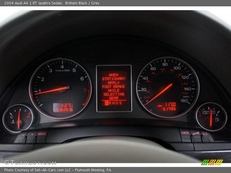 Brilliant Black / Grey 2004 Audi A4 1.8T quattro Sedan