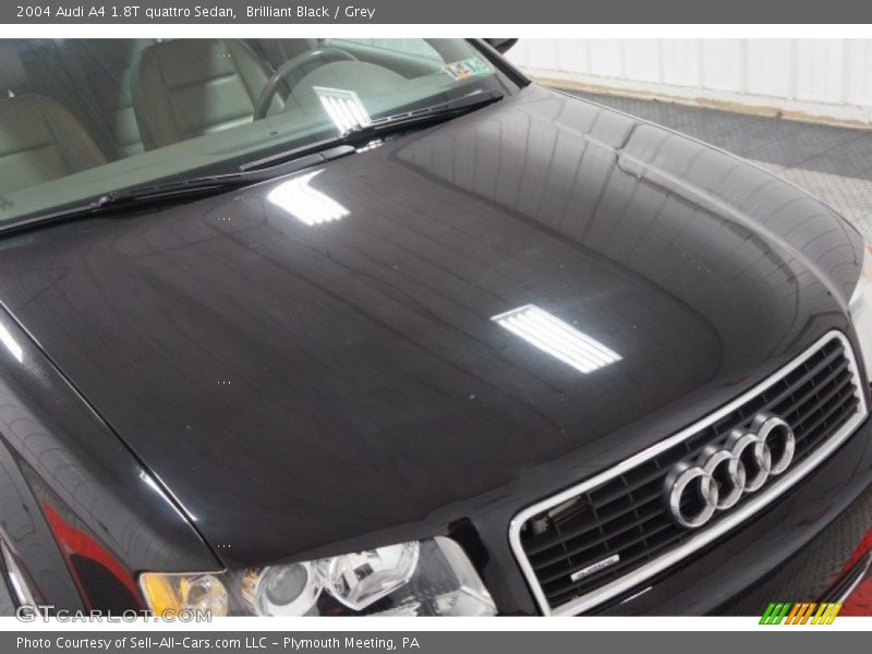 Brilliant Black / Grey 2004 Audi A4 1.8T quattro Sedan