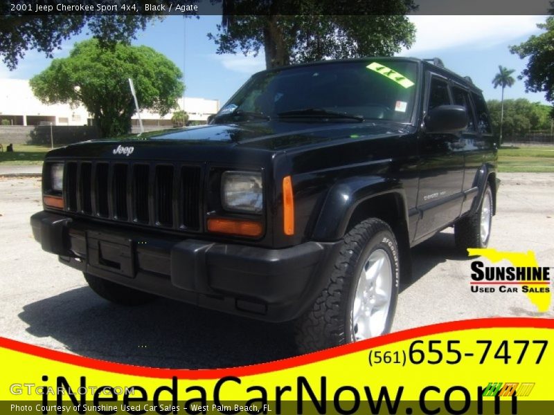 Black / Agate 2001 Jeep Cherokee Sport 4x4