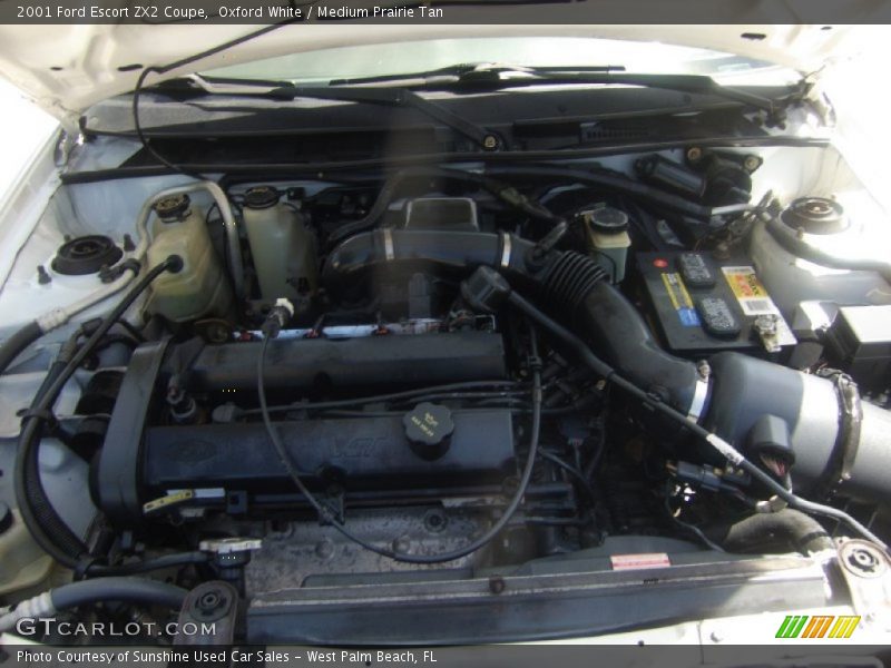Oxford White / Medium Prairie Tan 2001 Ford Escort ZX2 Coupe