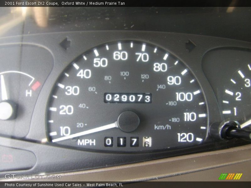 Oxford White / Medium Prairie Tan 2001 Ford Escort ZX2 Coupe
