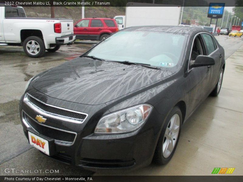 Black Granite Metallic / Titanium 2012 Chevrolet Malibu LS
